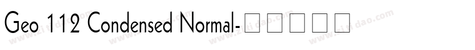 Geo 112 Condensed Normal字体转换